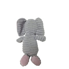 Elephant Plush Stuffed Animal Toy Ribbed Corduroy Gray Pink Soft Nursery 10.5″