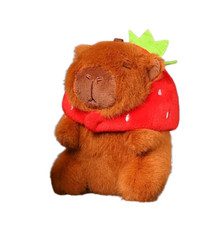New LARGE Capybara Plush Brown Anime Stuffed Animal Strawberry Pillow Toy Doll