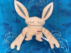 Bumpas Jaja Pink Gray Soft Velvet 8” Weighted Sensory Snuggle Pal Plush Toy