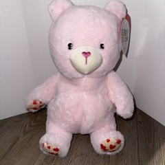 Giggle Scape Pink Bear 12″ Plush Heart Nose Paws 2025 Valentine’s Day Exclusive
