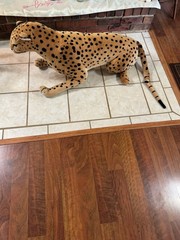 Melissa Doug Cheetah Stuffed Animal Large Tan with Black Spots Plush Toy