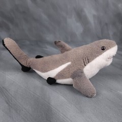 Wild Republic Shark Plush Stuffed Animal Gray White Black Tipped Beanbag 2014