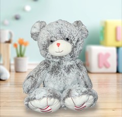 Rouge Kaloo France gray white soft Stuffed plush Teddy Bear 13″