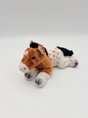 Wildlife Adventures Horse Plush Brown White Spotted Stallion Realistic Animal 9″