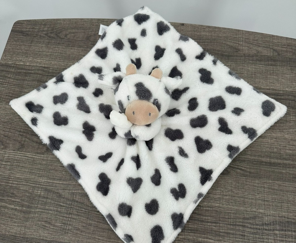 Carter’s Black and White Spotted Cow Lovey Baby Security Blanket