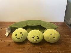 Edamame Green Peas Plush Cushion Stuffed Pillow Soft Cute Vegetable Toy Decor