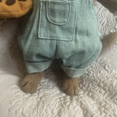 Kohl’s Cares If You Give a Mouse a Cookie Plush Toy 11” Blue Denim Overalls