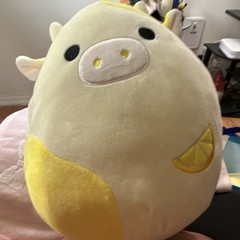 Squishmallows Soft Cow Plush Stuffed Animal, White Yellow, Medium 14-24 in
