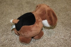 Russ Berrie Puppy Dog Plush Brown White Black Stuffed Animal Toy 8″ RARE