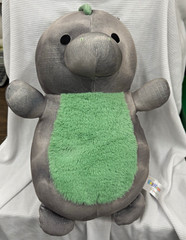 Squishmallows HugMees Dinosaur Plush Doll Gray/Green Large 24-36in Washable