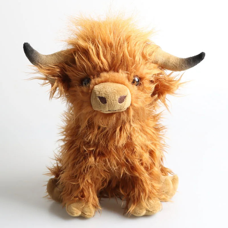 Highland Cow Plush Doll – 28 cm Cute Cuddly Stuffed Animal | Free Shipping