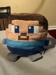 Mattel Minecraft Cuutopia 10-in STEVE Plush Rounded Pillow Squishy