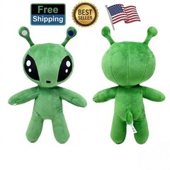 Cute Green Alien Plushie Toy 12 inch Soft Stuffed Animal Doll Kids Room Decor Gi