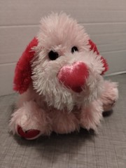 Walmart Pink Puppy Dog Heart Nose XOXO on Feet Plush 11″ Valentine’s Day