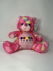 Sugar Factory Pink Teddy Bear Plush 10″ Aurora World 2017 Soft Stuffed Toy RARE