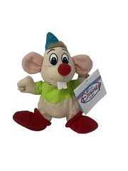 VINTAGE DISNEY STORE CINDERELLA GUS MOUSE STUFFED ANIMAL PLUSH BEAN BAG NEW TAG