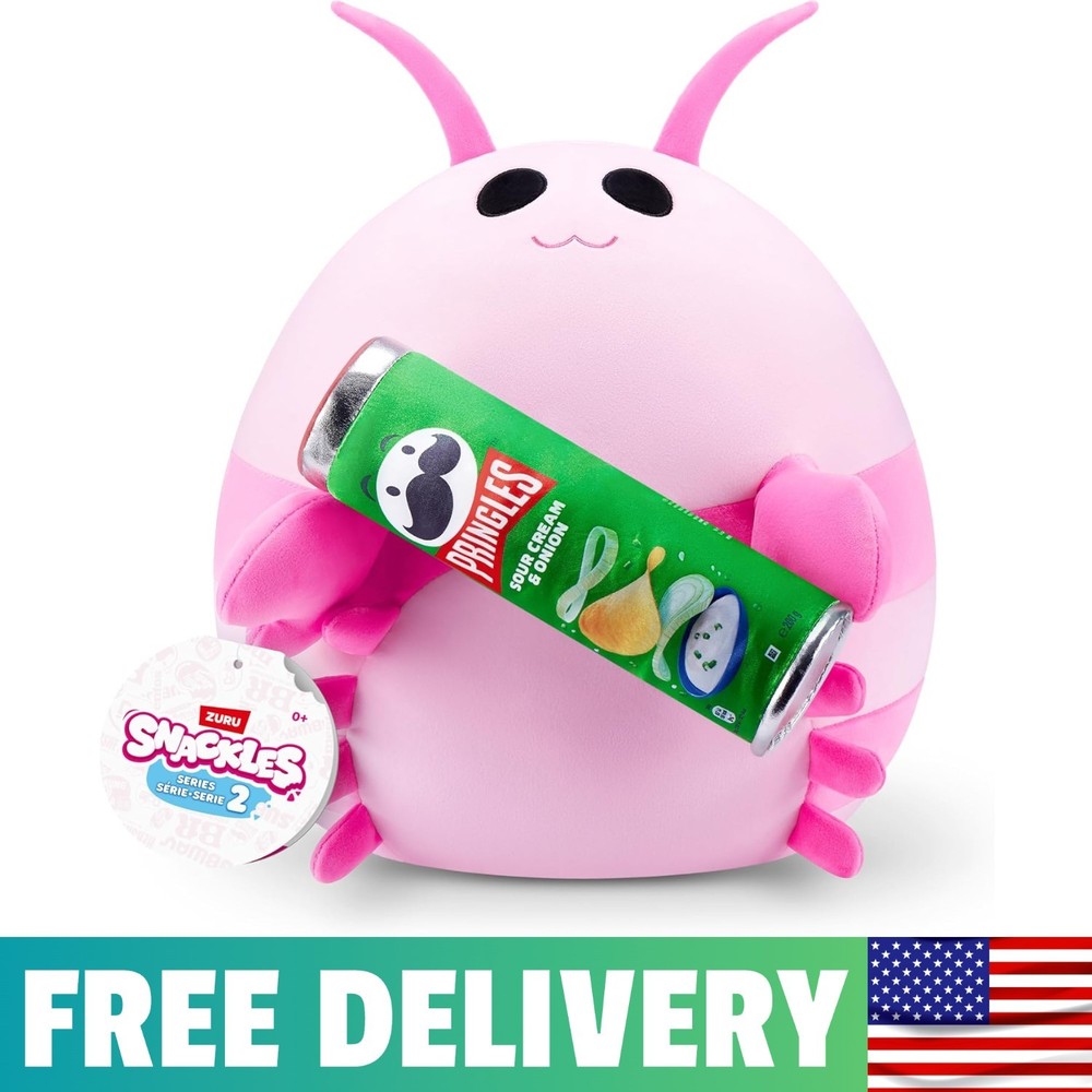 Series 2 Shrimp & Pringles 8 Inch Plush By ZURU, Ultra Soft Plush, Collectible