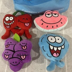Lot of JOLLY RANCHER HARD CANDY Plush Stuffed Figures / Pillows 1 Pc Missing
