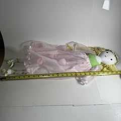 Pottery Barn Kids Plush Doll Spring Princess Maelie 26″ 2012 Yellow Green Pink