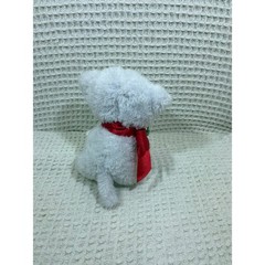 Tangerine Press Plush Kitten Kids Small White Excellent Red Bow Bell Scholastic
