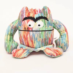 15CM Colorful Monster Plush Doll With Expression Monster Plushie Stuffed Toy