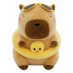 23CM Capybara Plush Toy Cute Stuffed Animal Doll Fluffy Beach Style RANDOM 1pc