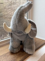 Vintage 1991 America Wego Fiesta 18” Gray Elephant Plush Stuffed Animal #92314