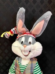 BUGS BUNNY: 1993 24K Plush Toy in Jeans & Cap 16″ Standing w/tag