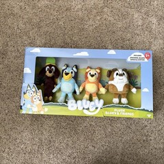 Bluey & Friends Snickers Bluey Bingo & Winton 7-Inch Plush 4-Pack