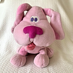 Blues Clues Magenta Plush Pink Puppy Dog Stuffed Animal Nick Jr 10” Fabric nose