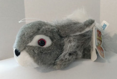 Realistic Rabbit Plush Kids of America Stuffed Animal 10″ Gray White Bunny NWT