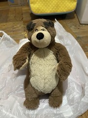 RARE Vithart Masha and the Bear Big Plush Simba About 10”