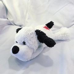 Animal Adventure Dog Plush White Black Red Felt Heart Red Bow Puppy 12 Inch 2015