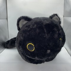 Fluffnest Puff Pals Sesame The Cat Soft Black Plush Stuffed Animal 8″ Tall 20″L
