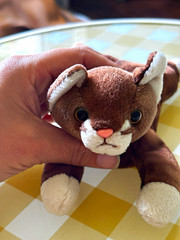 Ty Beanie Babies Pounce Plush Mini Brown White 1997 Washable Retired