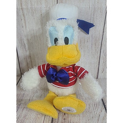 Disney Cruise Line Plush Sailor Donald Duck Stuffed Animal White Blue Red 12″
