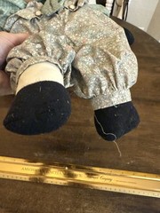 2 Vintage Americana Plush Pigs Stuffed Decorative Piggy Dolls w/ Clothes 17″ EUC