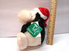 1994 Opus Plush With Santa Hat 7″ 1994 Berkely Breathed American Greetings W Tag