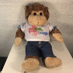 Teddy Mountain Mookey the Monkey 15″ Love Hugs Peace CUTE Stuffed Animal Plush