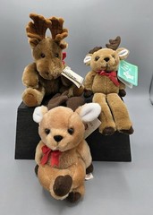 Russ Berrie Luv Pets Randi Reindeer Rufus Moose & Caress Soft Pet Baby Romper
