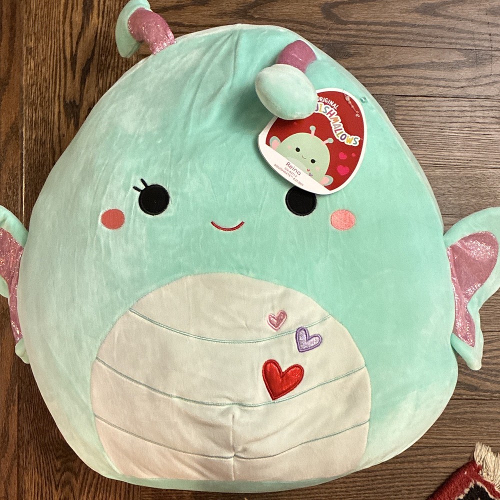 Squishmallows Reina Alien Large 24-36in Green Pink White Valentines Plush 2021