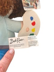 Artist Bob Ross 13in Authentic Plush Doll Stuffed Toy Paint Pallette & Brush NWT