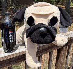 Stuffed Pug Large 28” Toy Factory Dog Plush Floppy Super Cute Clean Beige Black