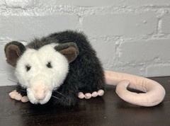 Fiesta Realistic Grey Opossum with Pink Tail Plush