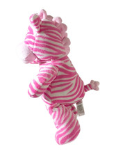 2014 Baby Essentials Pink & White Zebra Plush Stuffed Beanbag Toy 14″