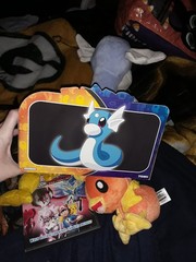 pokemon tomy dratini Abra Kyogre torchic plush lot with four dvds