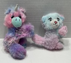 Bullsitoy Plush Wrist Hugger Bracelet Toys Tie Dye Cat & Glittery Unicorn