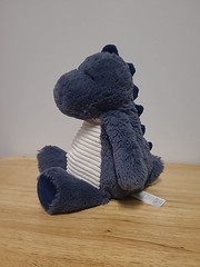 Just One You Blue Dinosaur Plush Lovey Ribbed White Corduroy Belly Carter’s 2021