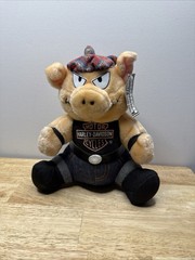 ⁠Harley-Davidson Plush Pink Hog Pig Stuffed Biker Toy Play by Play 1993 Tag⁠