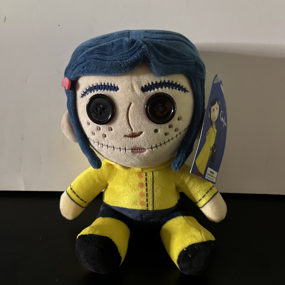 NECA Kidrobot Coraline Phunny Plush Button Eyes 8” Toy Doll